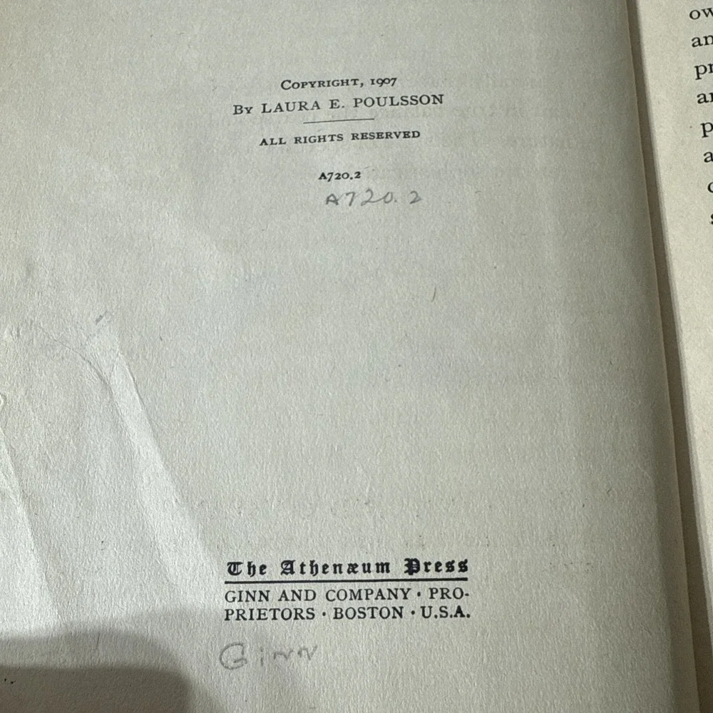 Lisbeth Longfrock Laura E. Poulsson Hans Aanrud - 1907 Illustrated HC Ginn & Co.